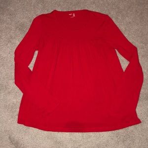 Red long sleeve shirt